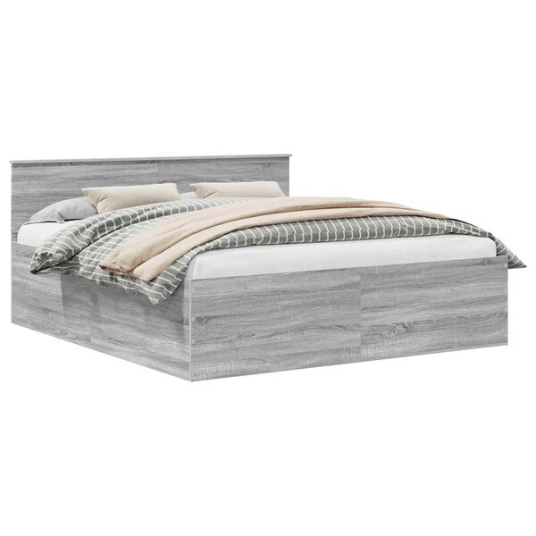 vidaXL Ramsv&iacute;k me&eth; h&ouml;fu&eth;gafl Gr&aacute;r Sonoma 200 x 200 cm Samsettur vi&eth;ur