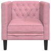 vidaXL Chesterfield s&oacute;fast&oacute;ll Pink Velvet