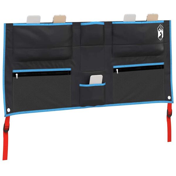 vidaXL Geymslupoki með geymslu Svartur og Blár 98 x 47 cm Oxfordefni