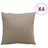 vidaXL S&oacute;fap&uacute;&eth;ar 4 stk. M&oacute;gr&aacute;r 50x50 Tau&aacute;kl&aelig;&eth;i
