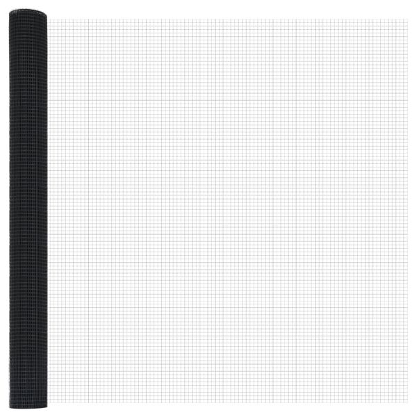 vidaXL Suðuvírs girðing Grár 1.6 x 25 m Stál