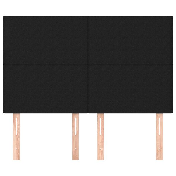 vidaXL H&ouml;fu&eth;gafl svartur 144x5x118/128 cm &uacute;r efni