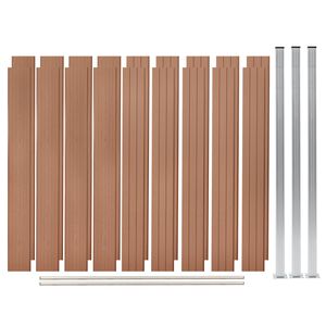 vidaXL WPC Gir&eth;ingarsett 2 Ferningur 353x187 cm Br&uacute;nt