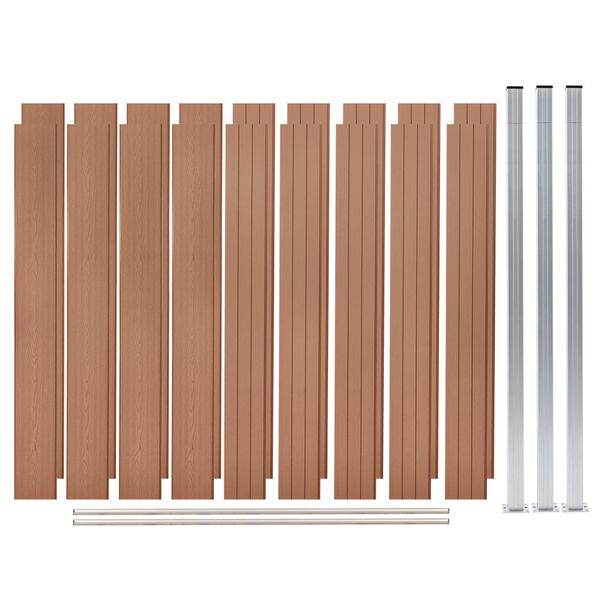 vidaXL WPC Gir&eth;ingarsett 2 Ferningur 353x187 cm Br&uacute;nt