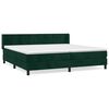 vidaXL H&oacute;lfa&eth; Springr&uacute;m me&eth; D&yacute;nu D&ouml;kkgr&aelig;nt 200x200 cm Flauel