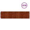 vidaXL Gar&eth;kantar 10 stk. 25x103 cm Sveigjanlegt Corten-st&aacute;l