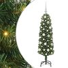 vidaXL Gervi j&oacute;latr&eacute; me&eth; 150 LED Gr&aelig;nn 120 cm PVC, st&aacute;l og plast