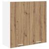 vidaXL Vegghengdur sk&aacute;pur Artisan Eik 80 x 31 x 80 cm Samsettur vi&eth;ur