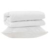 vidaXL R&uacute;mfatasett me&eth; kodda 2 pcs Hv&iacute;tt Microfleece