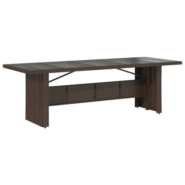 vidaXL 11 Hluta B&iacute;str&oacute;sett me&eth; Sessum Br&uacute;nt P&oacute;l&yacute;rattan