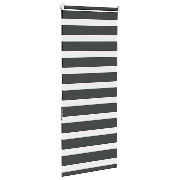 vidaXL Zebra Gard&iacute;na Sv&ouml;rt 55x150 cm Efni Breidd 50,9 cm P&oacute;l&yacute;ester