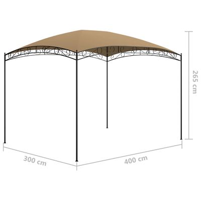 vidaXL Lystiskáli 3x4x2,65 cm Mógrár 180 g/m²