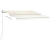 vidaXL frístandandi handvirkt útdraganlegt skyggni 300x250 cm krem