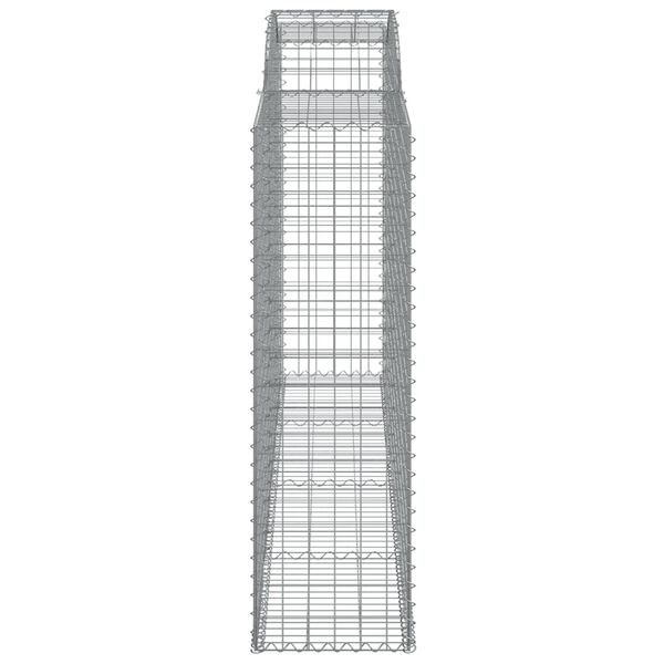 vidaXL Bogadreginn Grjótkassi 300x50x160/180 cm Sinkhúðað Járn