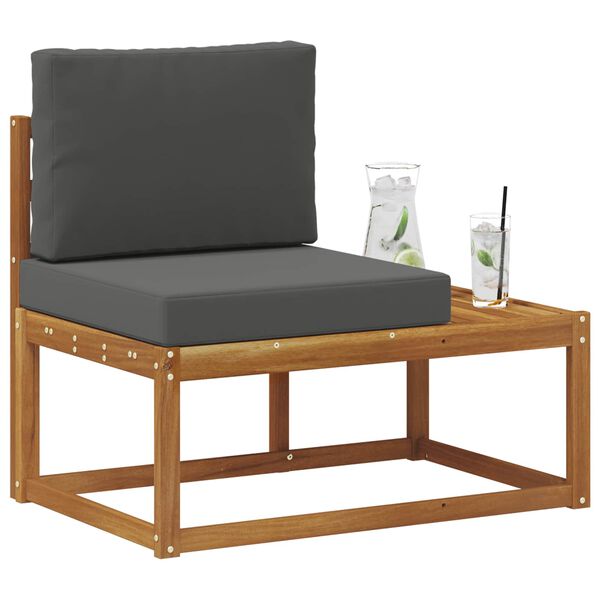 vidaXL &Uacute;tim&oacute;ts&oacute;f&iacute; me&eth; p&uacute;&eth;i N&aacute;tt&uacute;rulegt og Antrac&iacute;t 91 x 63 x 73 cm