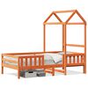 vidaXL R&uacute;mgrind me&eth; &THORN;aki &aacute;n D&yacute;nu Vaxbr&uacute;nn 90x190 cm