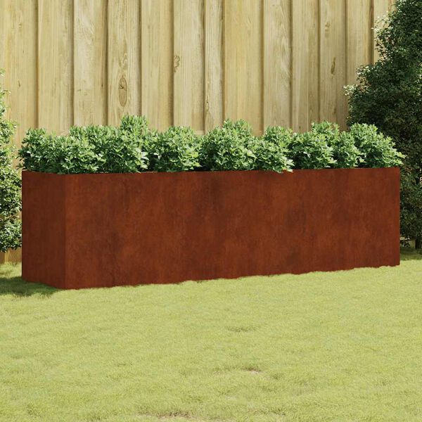 vidaXL Upph&aelig;kka&eth; Gar&eth;ker 280x80x80 cm Corten St&aacute;l