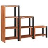 vidaXL Hilla 3 pcs Br&uacute;nn 50 x 30 x 110 cm Hrein akas&iacute;utr&eacute;