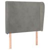 vidaXL H&ouml;f&eth;agafl me&eth; Eyrum 83x23x118/128 cm Lj&oacute;sgr&aacute;tt Flauel