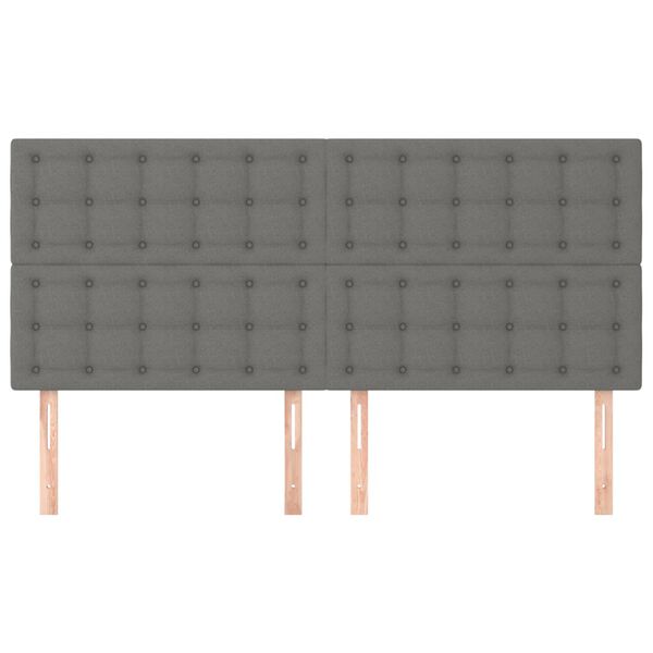 vidaXL H&ouml;fu&eth;gafl d&ouml;kkgr&aacute;r 160x5x118/128 cm &uacute;r efni