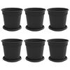 vidaXL Pl&ouml;ntupottar 6 pcs Svartur &Oslash; 17 x 14 cm Plast