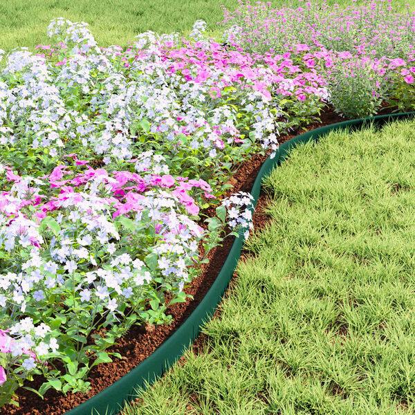 vidaXL Grasskantur Gr&aelig;nn 4000 x 4 x 5 cm Plast