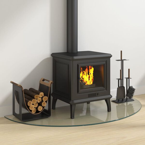 vidaXL Glerplata fyrir Arinn H&aacute;lfhringlaga 1200x500 mm