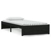vidaXL R&uacute;mgrind Sv&ouml;rt Gegnheill Vi&eth;ur 90x190 cm Einbrei&eth;
