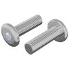 vidaXL Skr&uacute;fa 2 pcs Silfur 8 x 25 mm St&aacute;l