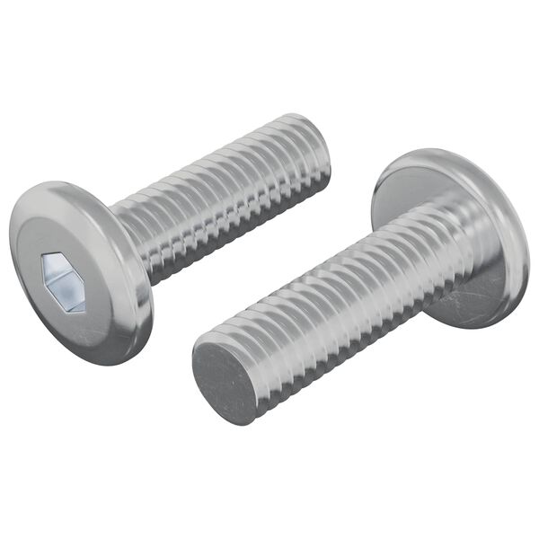 vidaXL Skr&uacute;fa 2 pcs Silfur 8 x 25 mm St&aacute;l