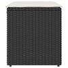 vidaXL gar&eth;st&oacute;lar me&eth; p&uacute;&eth;um 2 stk Svartur 40x40x43 cm Poly Rattan
