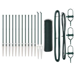 vidaXL Gir&eth;ingarp&oacute;stur Gr&aelig;nn 25 x 0,5 m (13 mm mesh) St&aacute;l