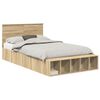 vidaXL Ramsv&iacute;k me&eth; hillu Sonoma Eik 120 x 200 cm Samsettur vi&eth;ur