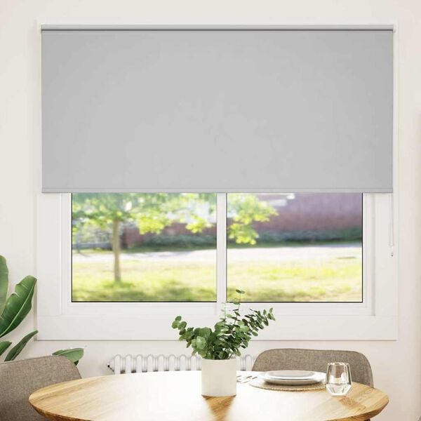vidaXL R&uacute;llugard&iacute;nur Blackout lj&oacute;s gr&aacute;r 150x175 cm Efni Breidd 146,6cm