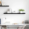 323778 vidaXL Floating Wall Shelf High Gloss Black 120x23,5x3,8 cm MDF