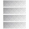 vidaXL Stigaplata R&eacute;tthyrningur 4 pcs Silfur 70 x 20 cm &Aacute;l