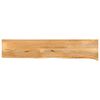 vidaXL Bor&eth;plata me&eth; N&aacute;tt&uacute;rulegum Br&uacute;num 180x30x3,8 cm Mang&oacute;vi&eth;ur