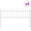 vidaXL Gar&eth;hefti 5 pcs Hv&iacute;tt 8,5 x 0,6 m Duftlita&eth;ur st&aacute;l