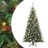 vidaXL Gervi hengdu j&oacute;latr&eacute; me&eth; 300 LED Gr&aelig;nn 180 cm PE og PVC