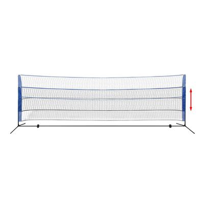 vidaXL Badminton Netasett með Flugum 500x155 cm