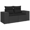 vidaXL 10 bita gar&eth;s&oacute;fasett me&eth; p&uacute;&eth;um Black Poly Rattan Acacia