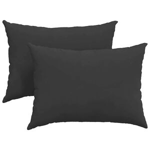 vidaXL S&oacute;fap&uacute;&eth;ar 2 pcs Svartur 70 x 50 cm d&uacute;kur