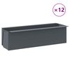 vidaXL Bl&oacute;makassar fyrir Euro Bretti 12 stk. Gr&aacute;ir 36x13,5x9,5 cm PP