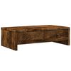 vidaXL Skj&aacute;standur me&eth; Sk&uacute;ffum Reykt&oacute;na Eik 50x27x15cm Samsettur Vi&eth;ur