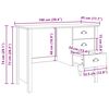 vidaXL Skrifbor&eth; me&eth; sk&aacute;pum me&eth; sk&uacute;ffu Hill Hv&iacute;tt 100 x 45 x 74 cm