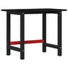 vidaXL Vinnubekkur D&ouml;kkbr&uacute;nn 100x60x81,5 cm Solid Wood Eik
