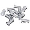 vidaXL Skr&uacute;fa 12 pcs Silfur M6 x 12 mm J&aacute;rn