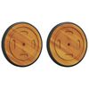 vidaXL R&uacute;mshj&oacute;l 2 pcs Br&uacute;nn 20.5 x 20.5 x 2 cm Hrein akas&iacute;utr&eacute;