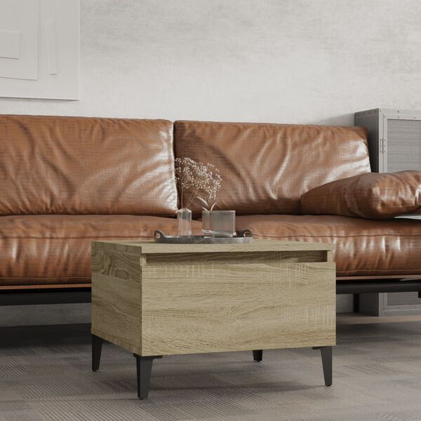 vidaXL Hliðarborð Sonoma Eik 50x46x35 cm Samsettur Viður