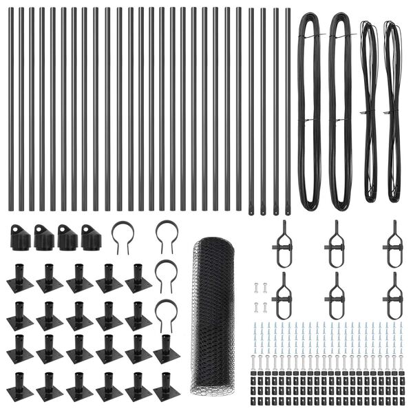 vidaXL Gir&eth;ingarp&oacute;stur Gr&aacute;r 50 x 1 m (25 mm nett) St&aacute;l og PVC